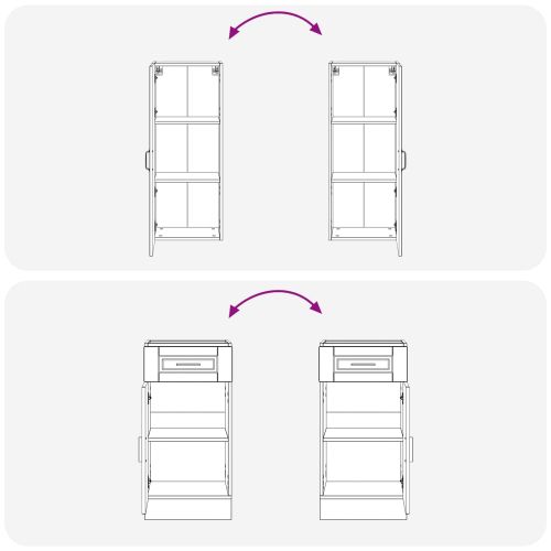 Кухненски единица PORTO 5 pcs Бял гланц Инженерна дървесина