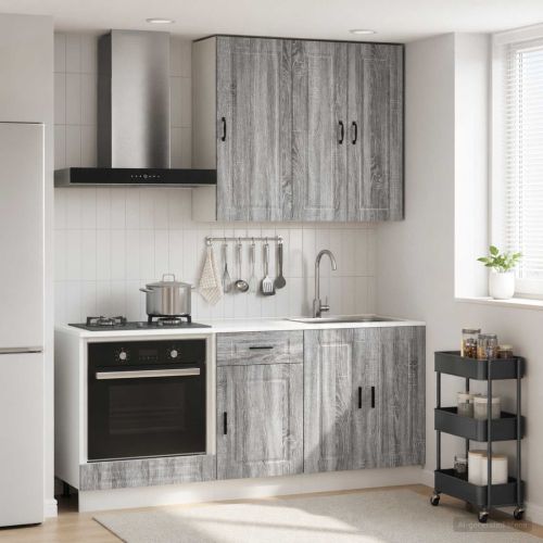 Кухненски единица PORTO 5 pcs Сив Сонома Инженерна дървесина
