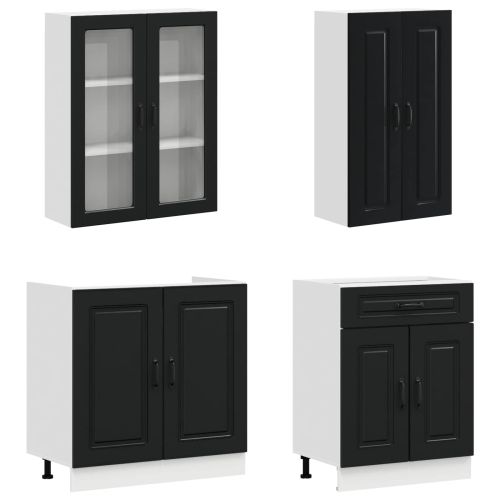 Кухненски единица KALMAR 4 pcs Черно Инженерна дървесина