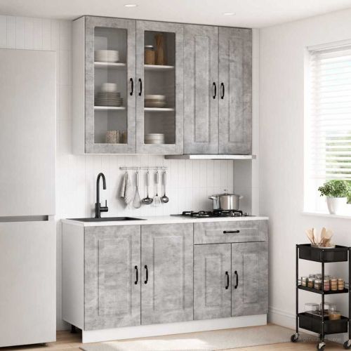 Кухненски единица KALMAR 4 pcs Бетонно сиво Инженерна дървесина