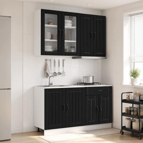 Кухненски единица LUCCA 4 pcs Черно Инженерна дървесина