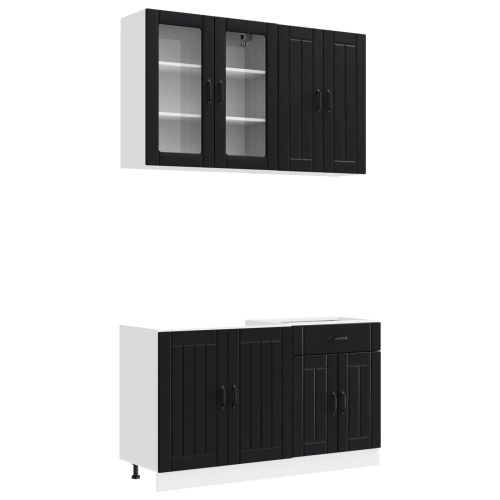 Кухненски единица LUCCA 4 pcs Черно Инженерна дървесина