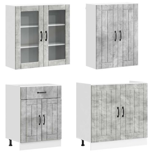 Кухненски единица LUCCA 4 pcs Бетонно сиво Инженерна дървесина