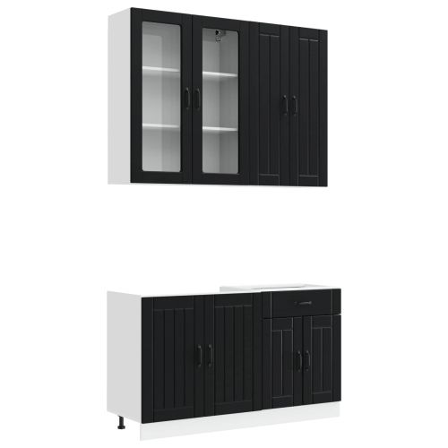 Кухненски единица LUCCA 4 pcs Черно Инженерна дървесина