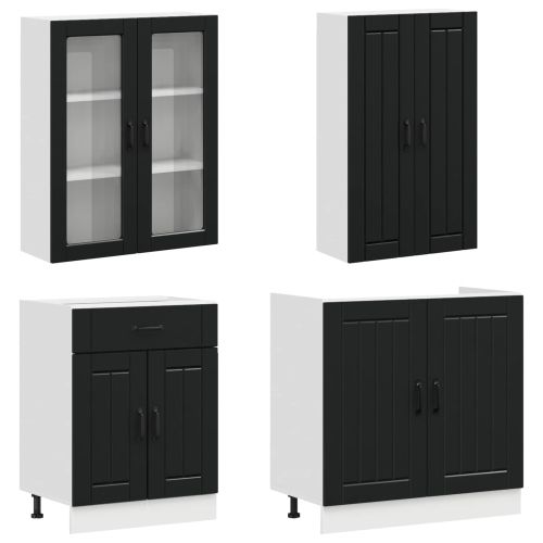 Кухненски единица LUCCA 4 pcs Черно Инженерна дървесина