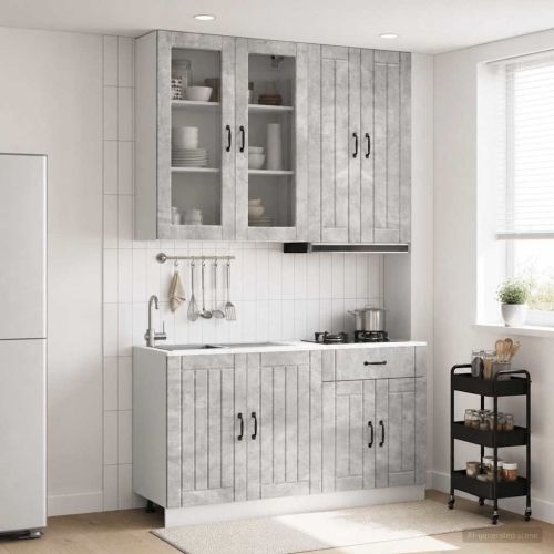 Кухненски единица LUCCA 4 pcs Бетонно сиво Инженерна дървесина