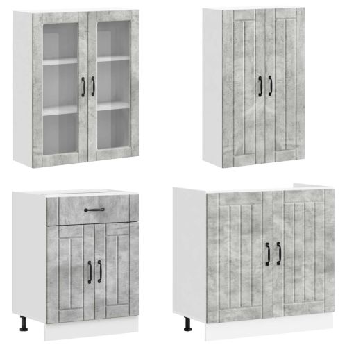 Кухненски единица LUCCA 4 pcs Бетонно сиво Инженерна дървесина