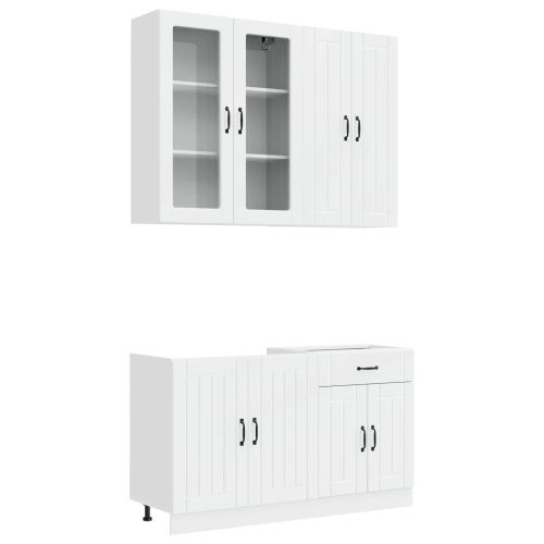 Кухненски единица LUCCA 4 pcs Бял гланц Инженерна дървесина