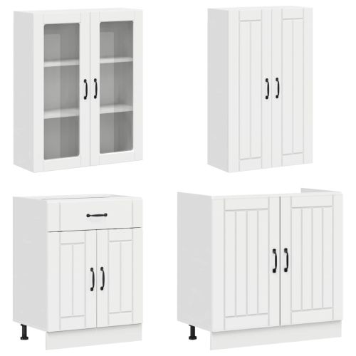 Кухненски единица LUCCA 4 pcs Бял гланц Инженерна дървесина