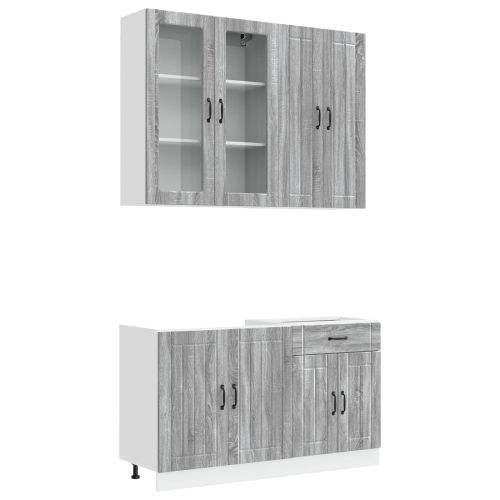 Кухненски единица LUCCA 4 pcs Сив Сонома Инженерна дървесина