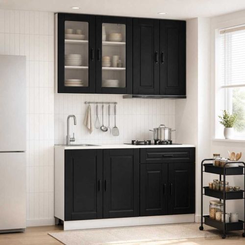 Кухненски единица PORTO 4 pcs Черно Инженерна дървесина