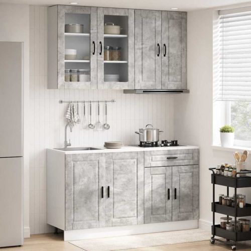Кухненски единица PORTO 4 pcs Бетонно сиво Инженерна дървесина