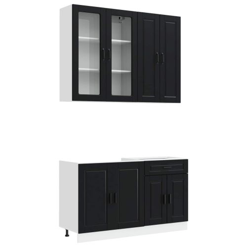 Кухненски единица PORTO 4 pcs Черно Инженерна дървесина