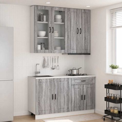 Кухненски единица PORTO 4 pcs Сив Сонома Инженерна дървесина