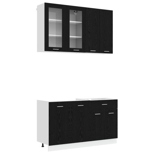 Кухненски единица LYON 4 pcs Черен дъб Инженерна дървесина