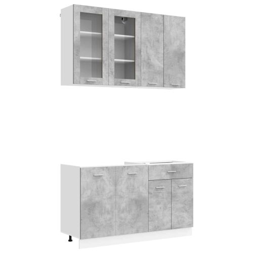 Кухненски единица LYON 4 pcs Бетонно сиво Инженерна дървесина