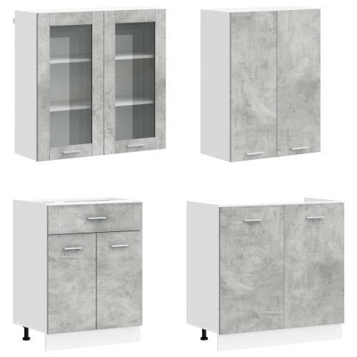 Кухненски единица LYON 4 pcs Бетонно сиво Инженерна дървесина