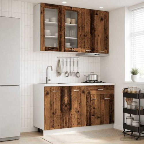 Кухненски единица LYON 4 pcs Старо дърво Инженерна дървесина