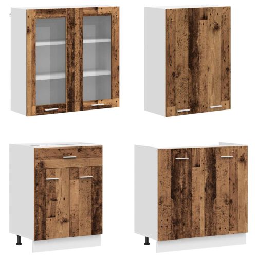 Кухненски единица LYON 4 pcs Старо дърво Инженерна дървесина