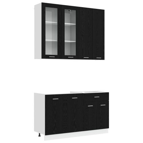 Кухненски единица LYON 4 pcs Черен дъб Инженерна дървесина