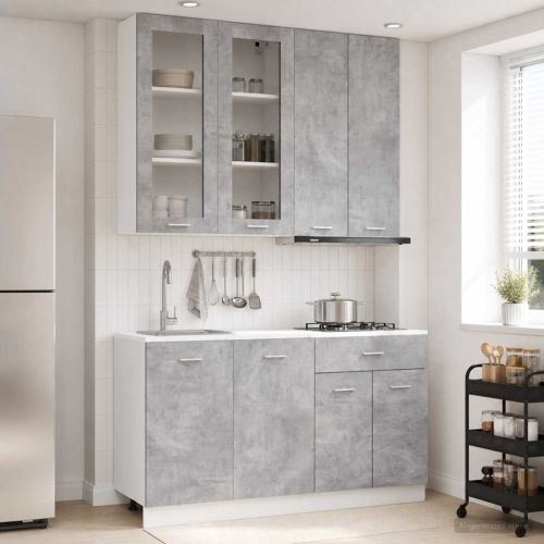 Кухненски единица LYON 4 pcs Бетонно сиво Инженерна дървесина