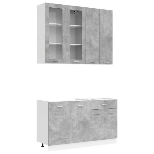 Кухненски единица LYON 4 pcs Бетонно сиво Инженерна дървесина