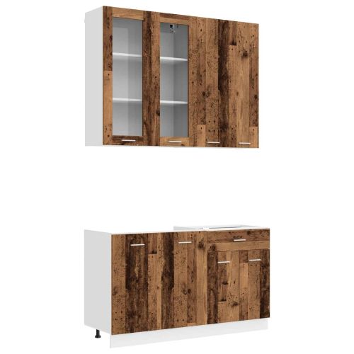 Кухненски единица LYON 4 pcs Старо дърво Инженерна дървесина