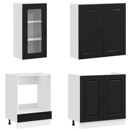 Кухненски единица KALMAR 8 pcs Черно Инженерна дървесина