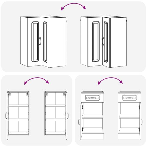 Кухненски единица KALMAR 8 pcs Черно Инженерна дървесина