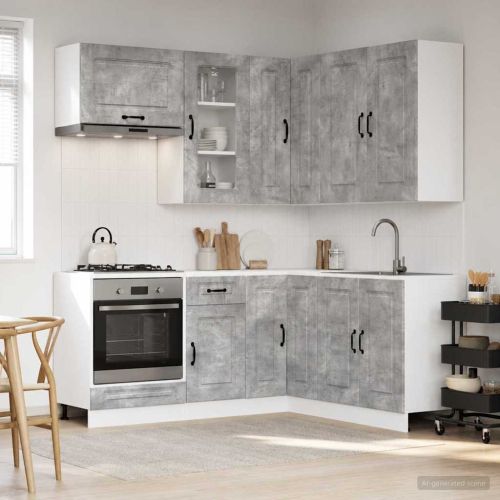Кухненски единица KALMAR 8 pcs Бетонно сиво Инженерна дървесина