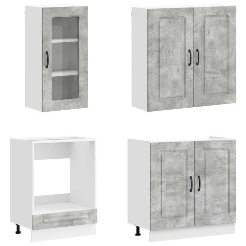 Кухненски единица KALMAR 8 pcs Бетонно сиво Инженерна дървесина