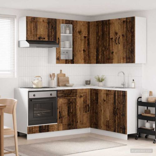 Кухненски единица KALMAR 8 pcs Старо дърво Инженерна дървесина