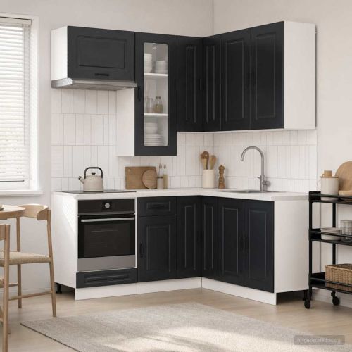 Кухненски единица KALMAR 8 pcs Черно Инженерна дървесина