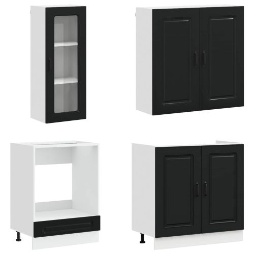 Кухненски единица KALMAR 8 pcs Черно Инженерна дървесина