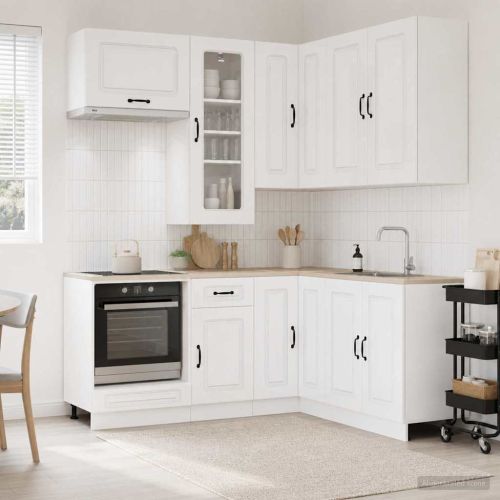 Кухненски единица KALMAR 8 pcs Бял гланц Инженерна дървесина
