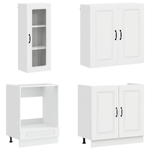 Кухненски единица KALMAR 8 pcs Бял гланц Инженерна дървесина