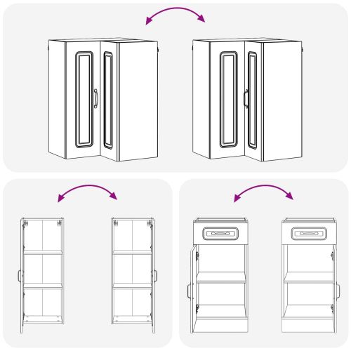 Кухненски единица KALMAR 8 pcs Сив Сонома Инженерна дървесина