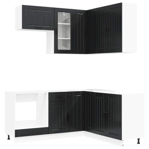 Кухненски единица LUCCA 8 pcs Черно Инженерна дървесина