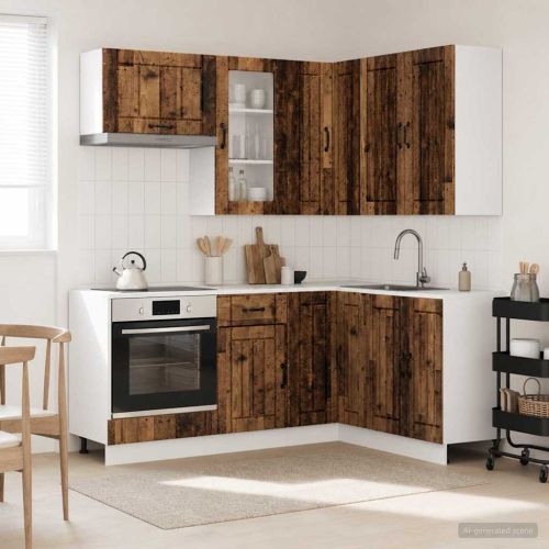 Кухненски единица LUCCA 8 pcs Старо дърво Инженерна дървесина