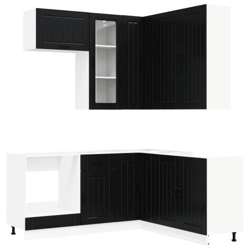 Кухненски единица LUCCA 8 pcs Черно Инженерна дървесина