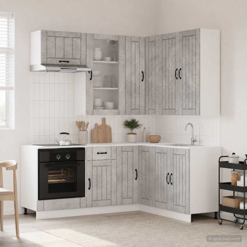 Кухненски единица LUCCA 8 pcs Бетонно сиво Инженерна дървесина