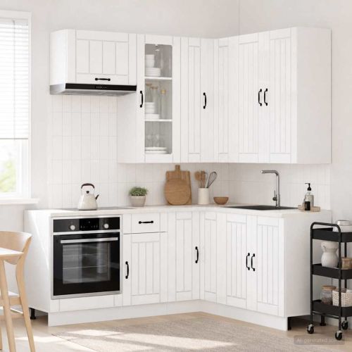 Кухненски единица LUCCA 8 pcs Бял гланц Инженерна дървесина