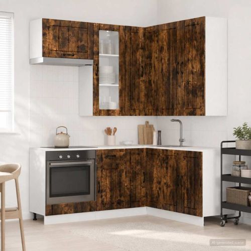 Кухненски единица LUCCA 8 pcs Опушен дъб Инженерна дървесина