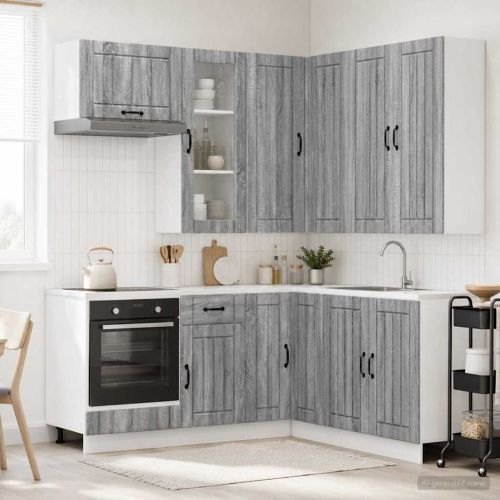 Кухненски единица LUCCA 8 pcs Сив Сонома Инженерна дървесина