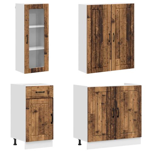 Кухненски единица LUCCA 8 pcs Старо дърво Инженерна дървесина
