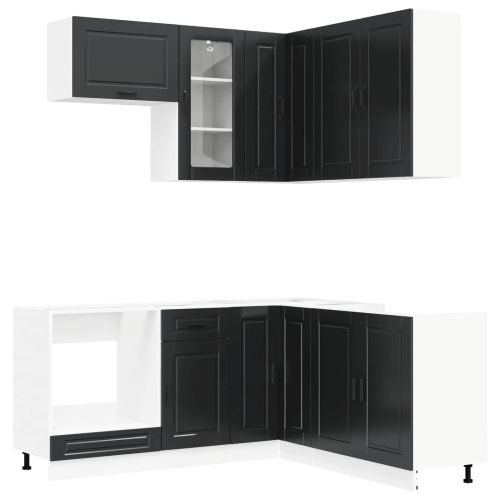 Кухненски единица PORTO 8 pcs Черно Инженерна дървесина
