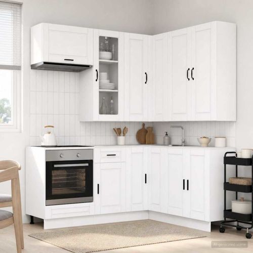 Кухненски единица PORTO 8 pcs Бяло Инженерна дървесина