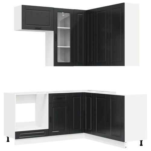 Кухненски единица PORTO 8 pcs Черно Инженерна дървесина