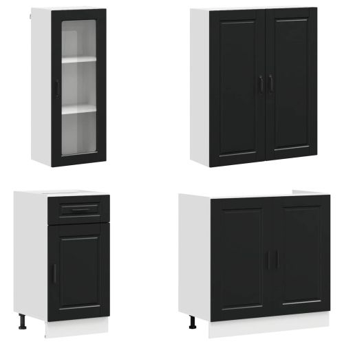 Кухненски единица PORTO 8 pcs Черно Инженерна дървесина