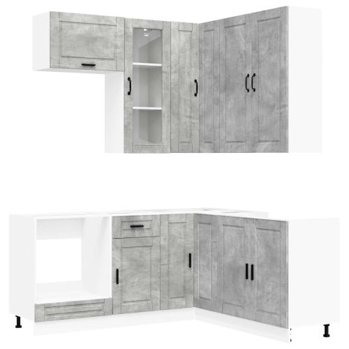 Кухненски единица PORTO 8 pcs Бетонно сиво Инженерна дървесина